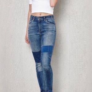 Levi's 721 "Vintage" High Rise Skinny Patchwork Jeans Size 28